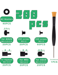 Kit de Tornillos M.2 200 Pcs Zmbroll para SSD NVMe 2