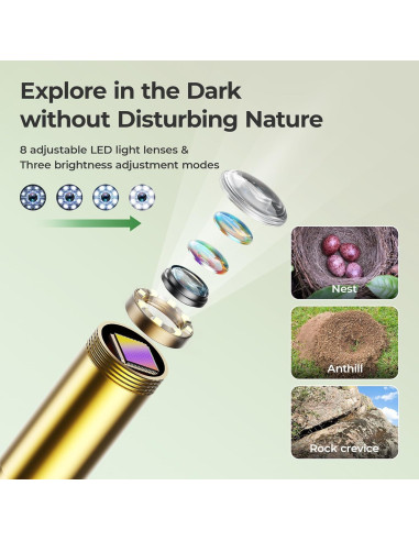 Cámara de Endoscopio Recargable para Niños G21 Verde Pale