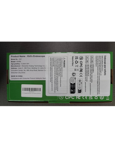 Cámara de Endoscopio Recargable para Niños G21 Verde Pale