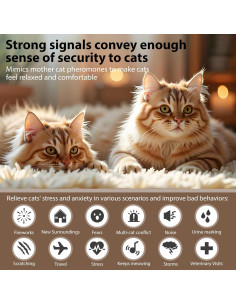 Difusor Calmante para Gatos Alivio Estrés Feromonas 3 Unidades 2