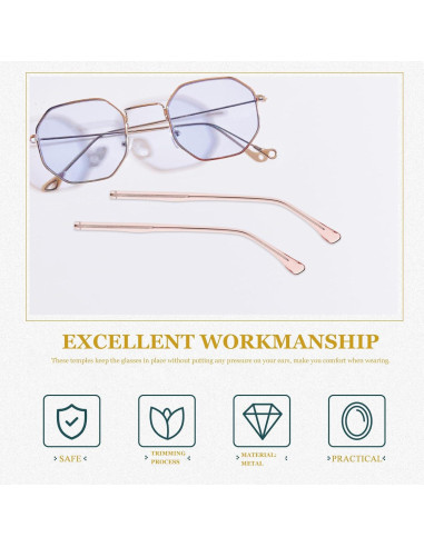 Brazos de Gafas Gatuida Repuesto Metal Negro Kit Reparación