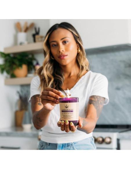 Vela Eliminadora de Olores a Humo Cannabolish Lavanda 198 g