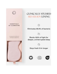 Máscara de Sueño Clementine Rosa Ballet con Seda de Bambú 2