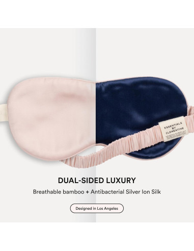 Máscara de Sueño Clementine Rosa Ballet con Seda de Bambú