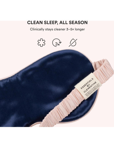 Máscara de Sueño Clementine Rosa Ballet con Seda de Bambú