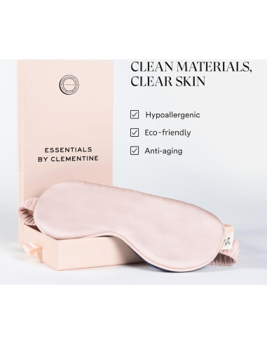 Máscara de Sueño Clementine Rosa Ballet con Seda de Bambú