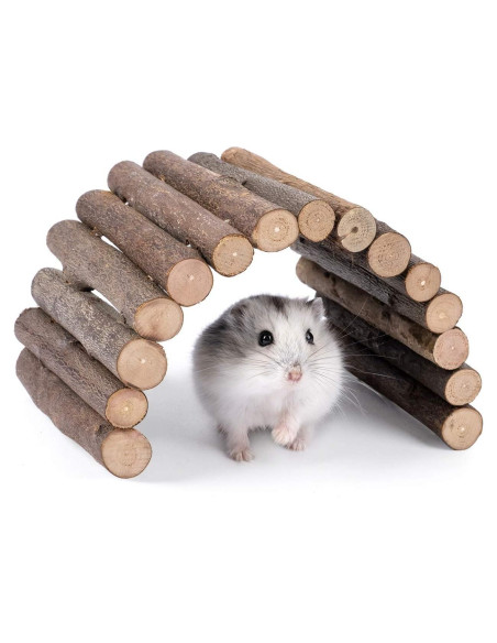 Puente de Escalera de Madera Niteangel 21.3x9.9cm para Hámsters