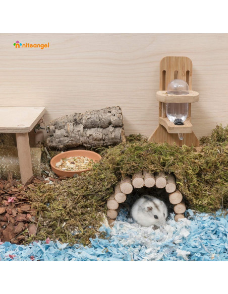 Puente de Escalera de Madera Niteangel 21.3x9.9cm para Hámsters