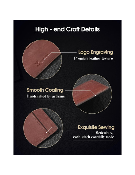 Billetera Slim de Cuero Italiano Minimalista con Bloqueo RFID