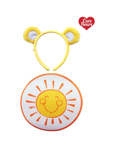 Kit de disfraz Care Bears Funshine Bear con diadema y parche