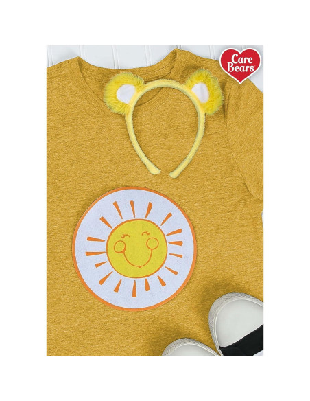 Kit de disfraz Care Bears Funshine Bear con diadema y parche