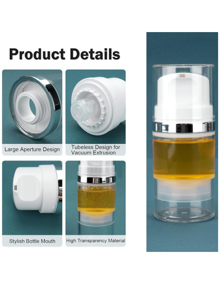 Set de 3 Botellas de Bomba Sin Aire Decorniqu 50ml