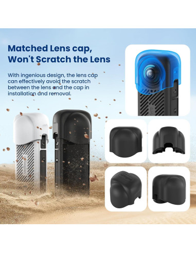 Kit 7en1 Accesorios para Insta360 X4 - Funda, Tapa, Bolsa