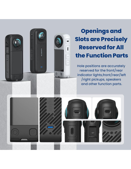 Kit 7en1 Accesorios para Insta360 X4 - Funda, Tapa, Bolsa