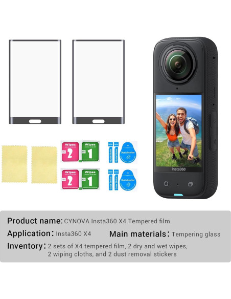Kit 7en1 Accesorios para Insta360 X4 - Funda, Tapa, Bolsa