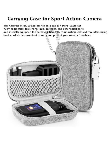 Kit 7en1 Accesorios para Insta360 X4 - Funda, Tapa, Bolsa