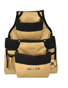 Bolsa de Herramientas Style N Craft 9 Bolsillos 600D Marrón/Negro 2