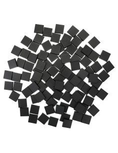 100 Bases Miniatura Cuadradas Negras 25mm FIGURESLAB para Juegos