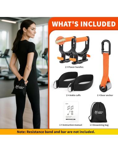 Banda de Resistencia Ajustable Northdeer con Mangos Potencia