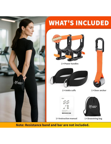 Banda de Resistencia Ajustable Northdeer con Mangos Potencia