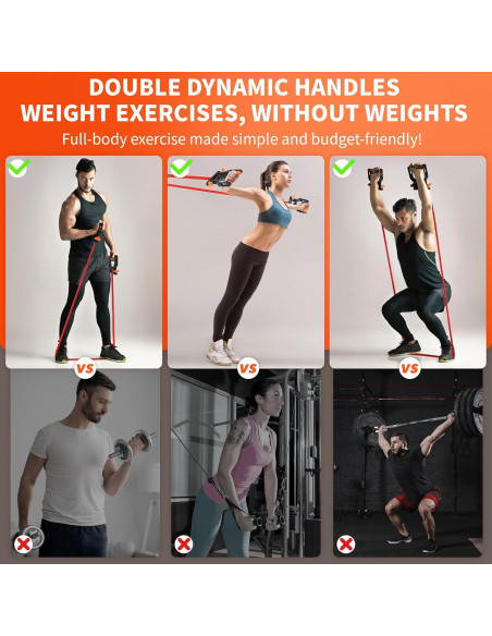 Banda de Resistencia Ajustable Northdeer con Mangos Potencia