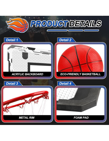 Aro de Baloncesto Mini Umnodobn 22.86 cm Montaje en Pared