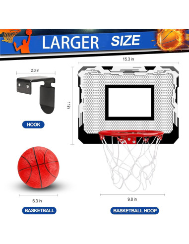 Aro de Baloncesto Mini Umnodobn 22.86 cm Montaje en Pared