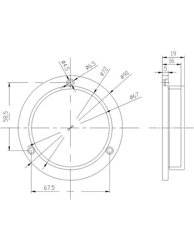 Nivel de Burbuja Horizontal The Yan He 90mm Aluminio Verde