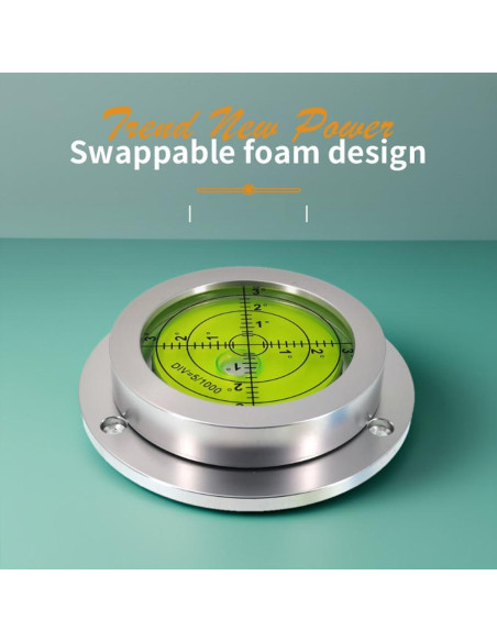 Nivel de Burbuja Horizontal The Yan He 90mm Aluminio Verde