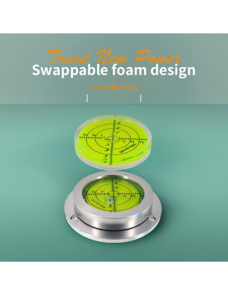 Nivel de Burbuja Horizontal The Yan He 90mm Aluminio Verde