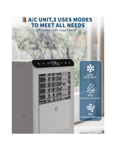 Aire Acondicionado Portátil Garvee 8000 BTU Gris 32.52 m 2