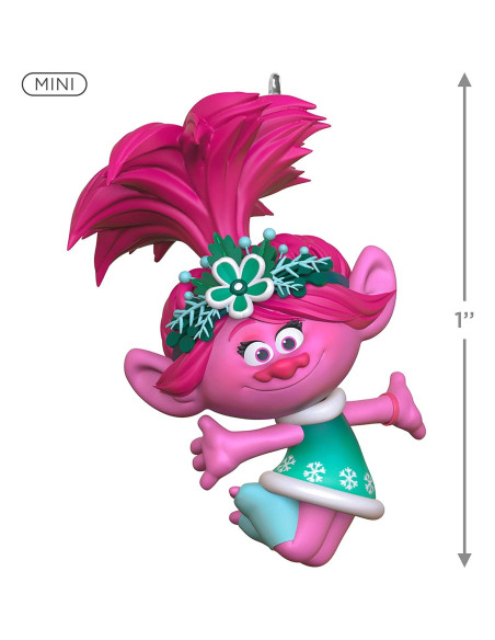 Adorno Navideño Miniatura Hallmark Poppy Trolls 2021 2.54 cm