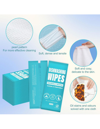Toallitas de limpieza de platos RSQAZQ 50 Pcs desechables