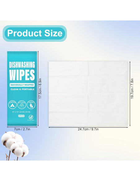 Toallitas de limpieza de platos RSQAZQ 50 Pcs desechables