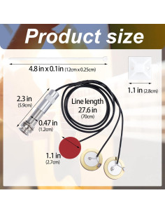 Captador Piezo Autoadhesivo PAGOW 3 en 1 para Guitarra y Más 2