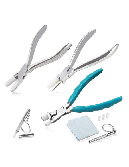 Juego de Pinzas para Gafas LEONTOOL con Destornillador