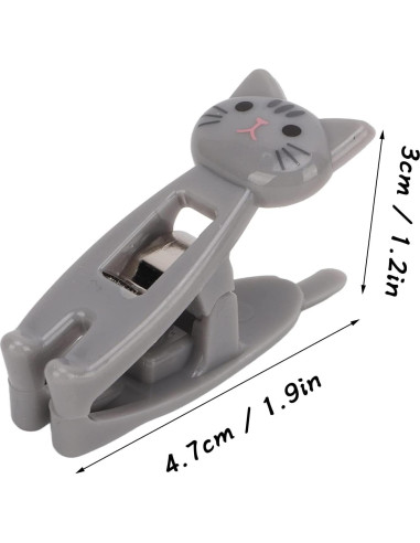 6 Clips de Bolsa en Forma de Gato Yoidesu - Antideslizantes