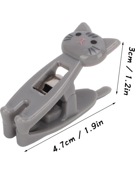6 Clips de Bolsa en Forma de Gato Yoidesu - Antideslizantes