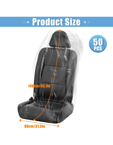 Fundas de Asiento de Coche Desechables MYFAMIREA 50 Piezas