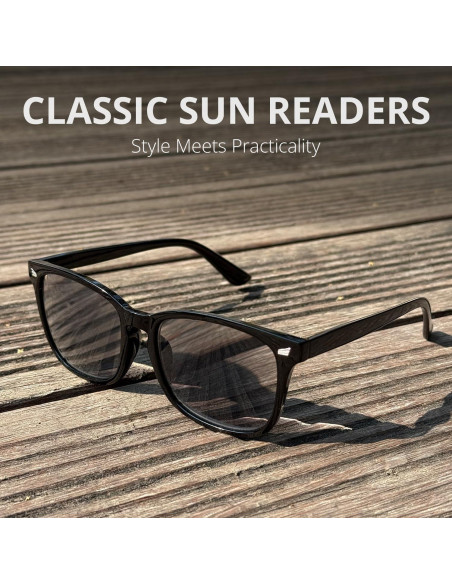 Gafas de lectura VIEWBETTER UV400 unisex marco negro +1.0 a +4.0