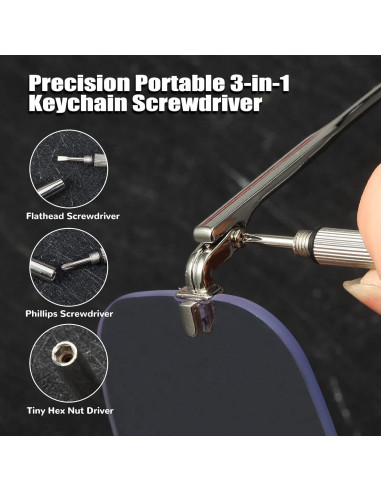 Juego de Pinzas para Gafas LEONTOOL con Destornillador