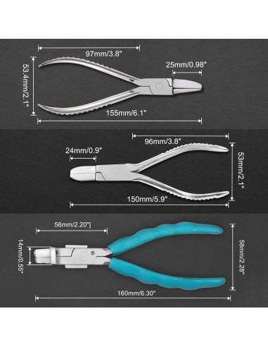 Juego de Pinzas para Gafas LEONTOOL con Destornillador