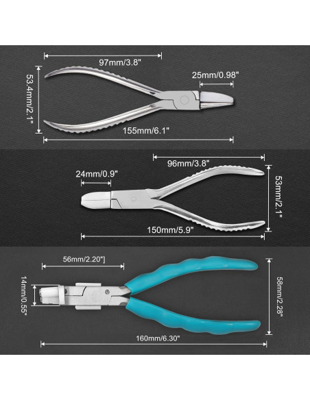 Juego de Pinzas para Gafas LEONTOOL con Destornillador