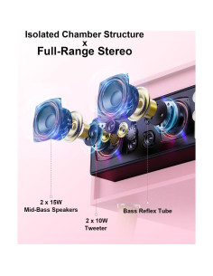 Tocadiscos Vintage Rosa TANLANIN TE-2015-PK 3 Velocidades 2