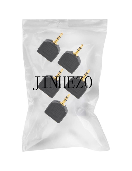 Divisor de Auriculares JINHEZO 3.5mm Macho a 2 Hembra - Paquete de 5