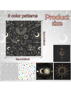 Paño de limpieza de gafas BHAHB 6 PCS microfibra 16x16 cm 2