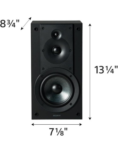 Altavoces de Estantería Sony SS-CS5M2, 3 Vías, 13 cm, Par