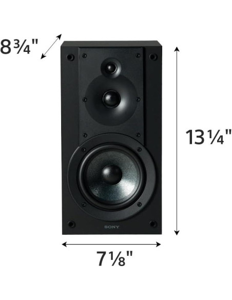 Altavoces de Estantería Sony SS-CS5M2, 3 Vías, 13 cm, Par