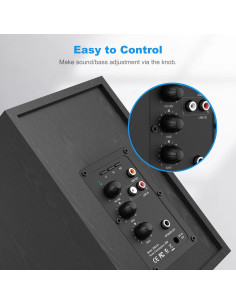 Altavoces de Estantería BESTISAN SR02 Bluetooth 5.0 4" Woofer 2