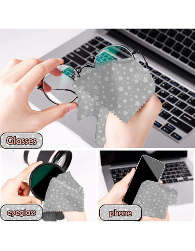 Paño de limpieza de gafas BHAHB 6 PCS microfibra 16x16 cm